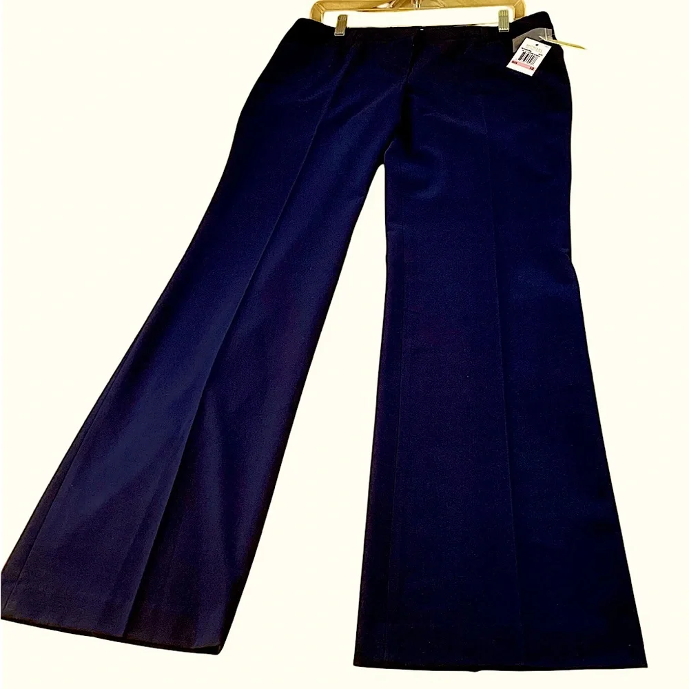 MICHAEL KORS GRAMERCY FLARED LEG PANTS BLACK SZ 10 - Picture 1 of 12